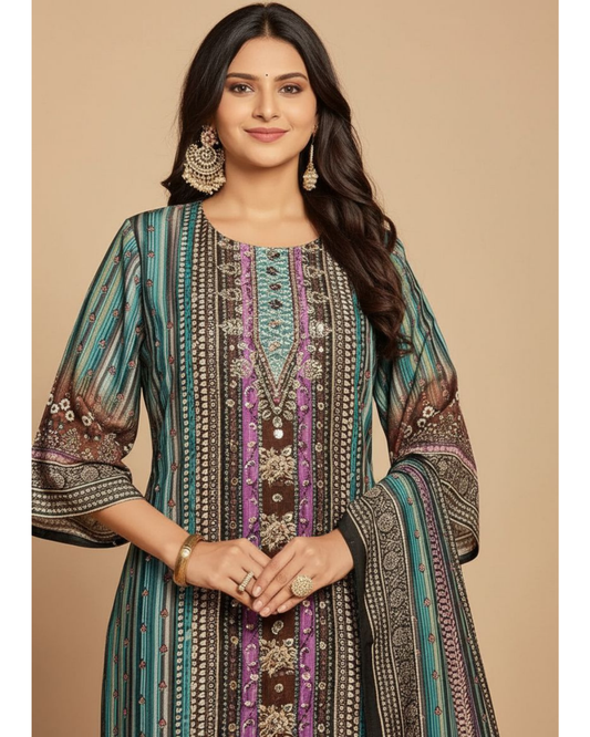 Feroz-e-Naaz (Unstitched) – Saira Cotton Suit | 100% Cotton