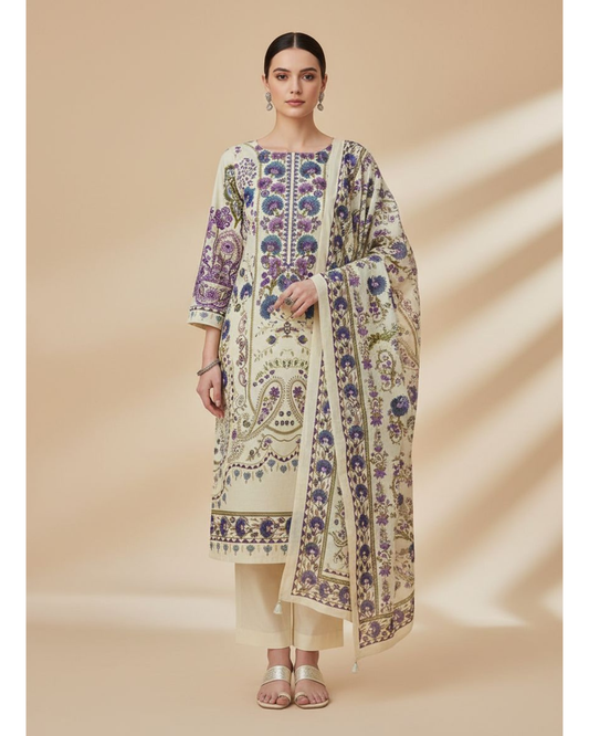 Yaasi Khwaab (unstitched) Saira cloths | cotton suit