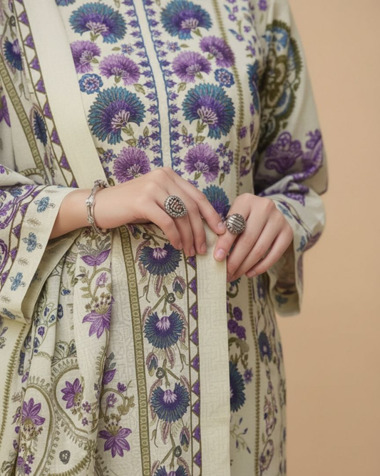 Yaasi Khwaab (unstitched) Saira cloths | cotton suit